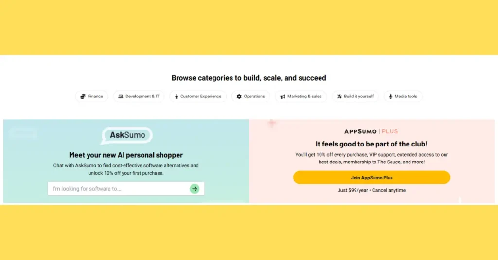 Browse categories to build, scale, and succeed