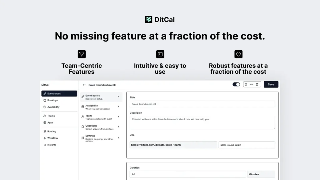 Enjoy a full suite of scheduling tools at a fraction of the cost.
