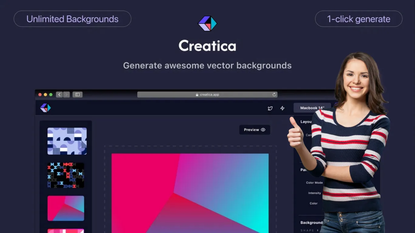 Creatica Lifetime Deal: Unlimited Unique Vector Backgrounds Made Easy