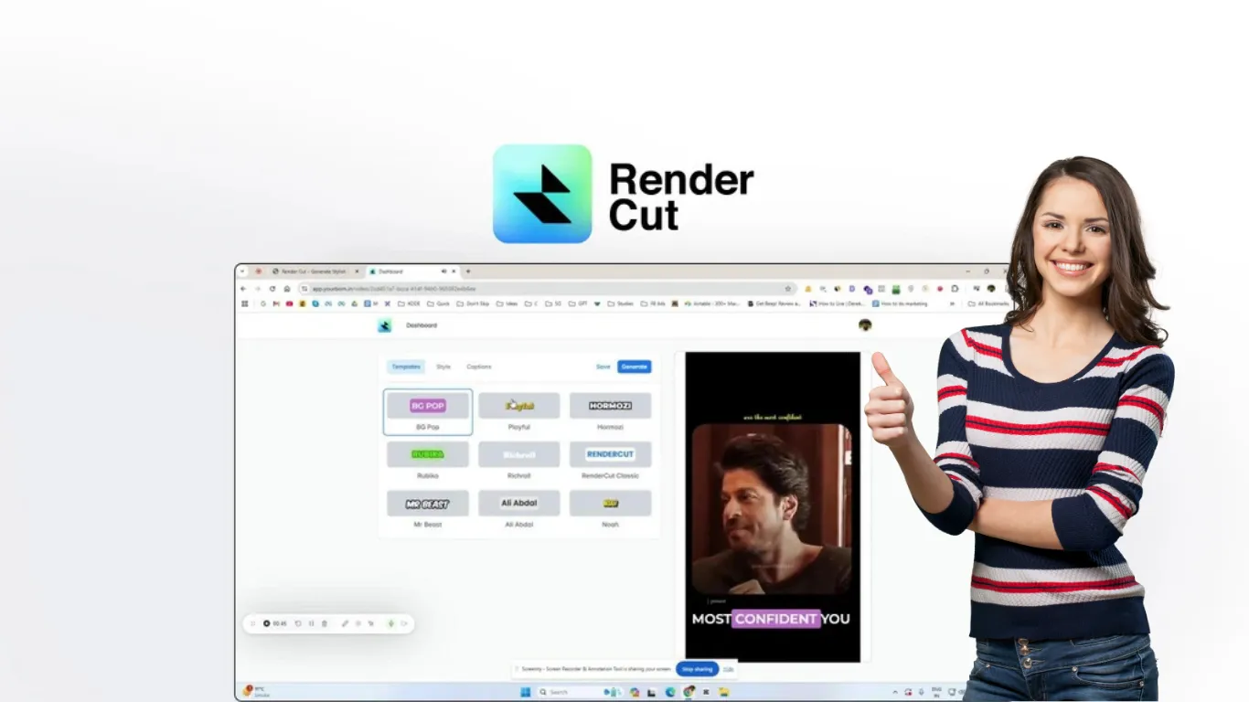 Rendercut Lifetime Deal – Add Stylish Subtitles & Save Editing Time