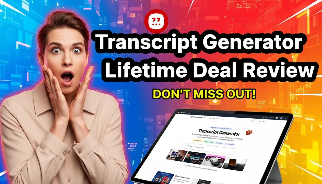 Transcript Generator Lifetime Deal Review: he Ultimate YouTube Productivity Hack?