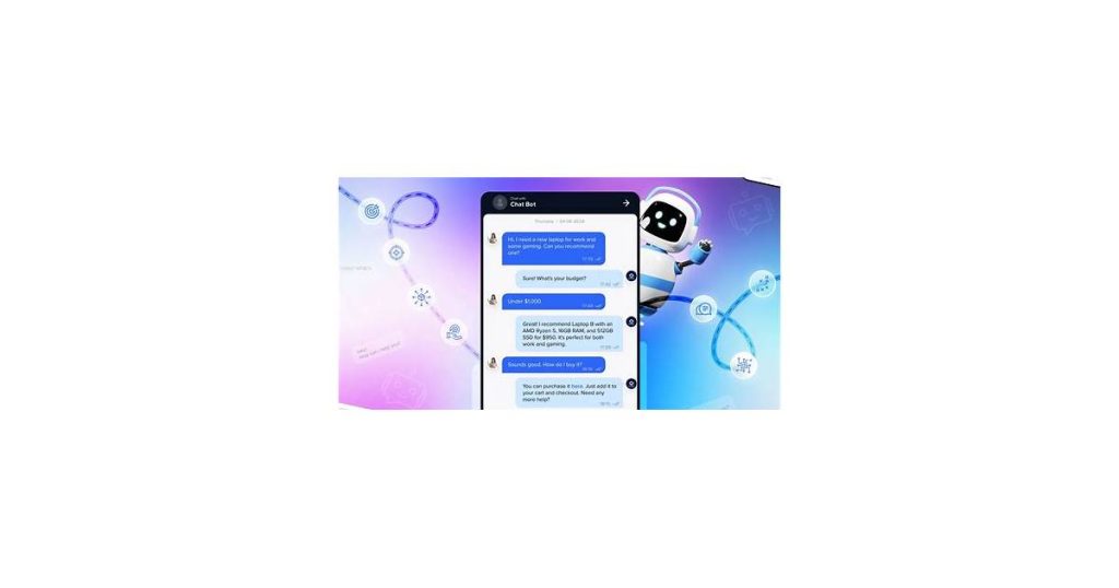 A friendly AI chatbot interface helping with audio software questions