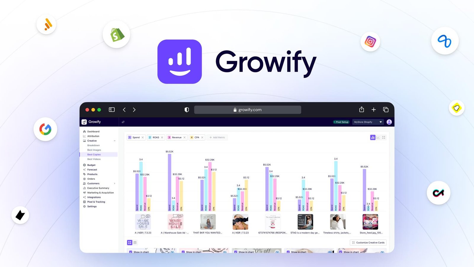 A digital tablet showing customer journey mapping software for monitoring online ad performance.