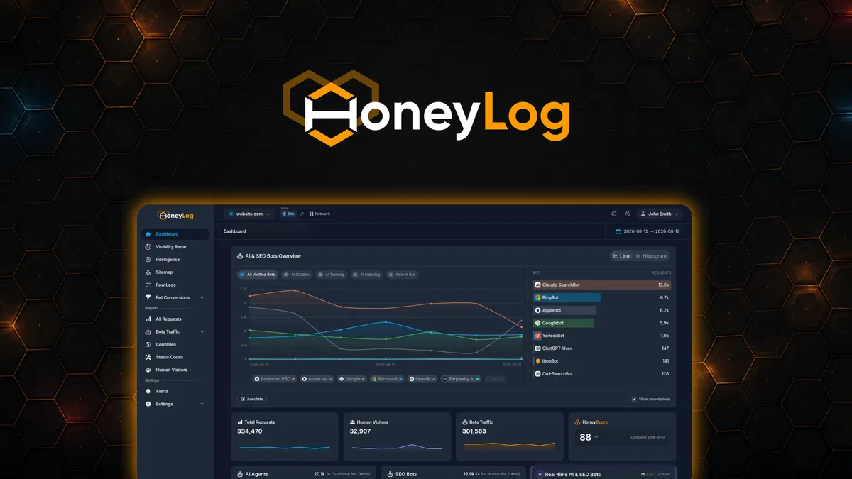 Honeylog Detect and analyze AI crawlers, search bots, and spoofers with real-time server log intelligence