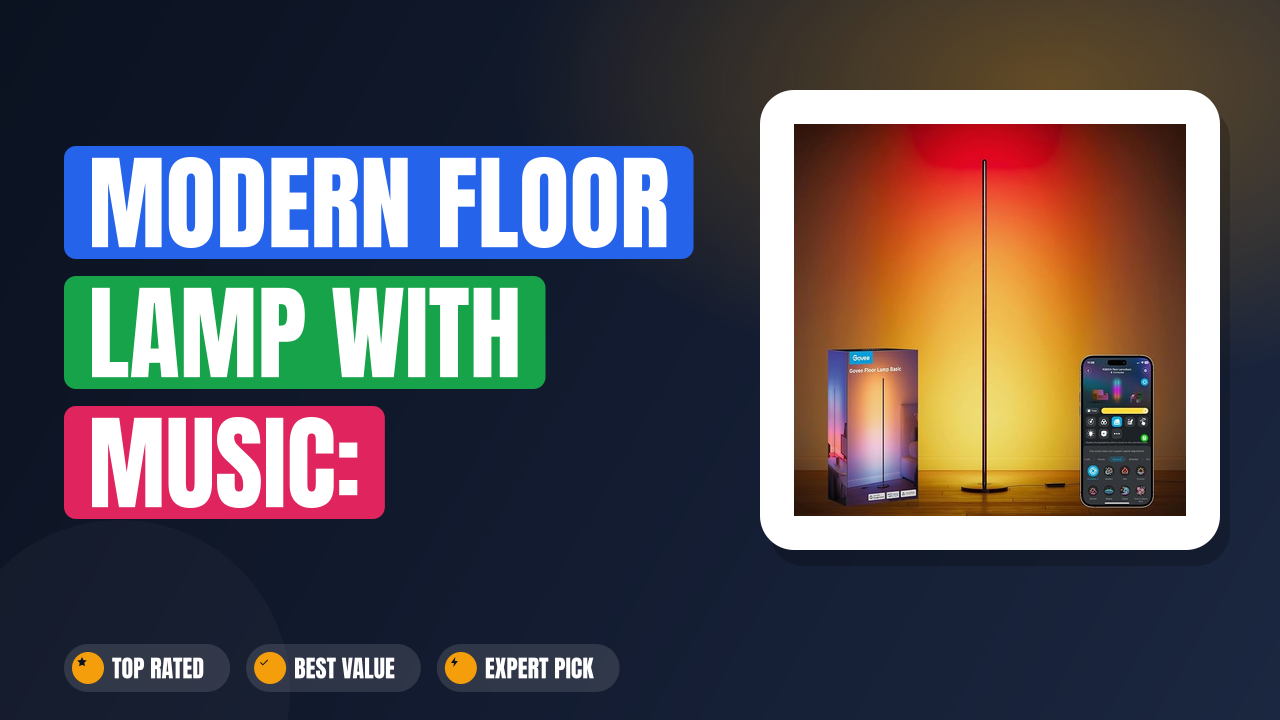 Modern Floor Lamp with Music: Bluetooth Light & Sound