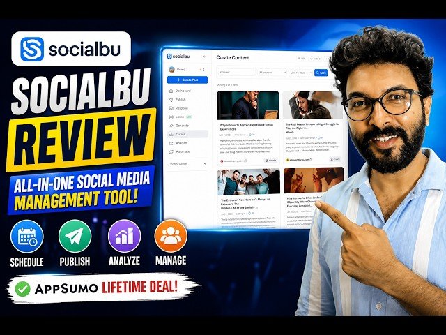 A digital marketer using a social media management platform on a modern laptop.