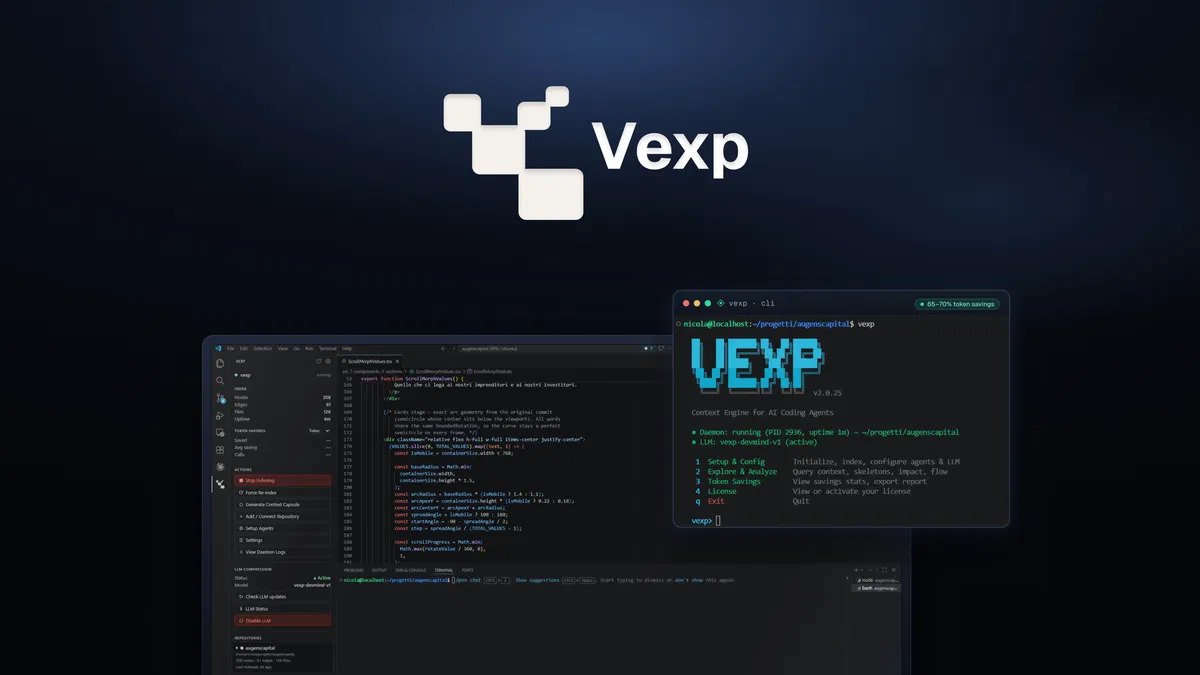 Vexp Build a local dependency graph and serve precise context to AI coding agents across VS Code and CLI