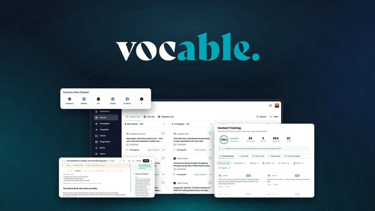 Vocable AI: plan, create, and manage AI-powered content campaigns across channels with your brand voice built in