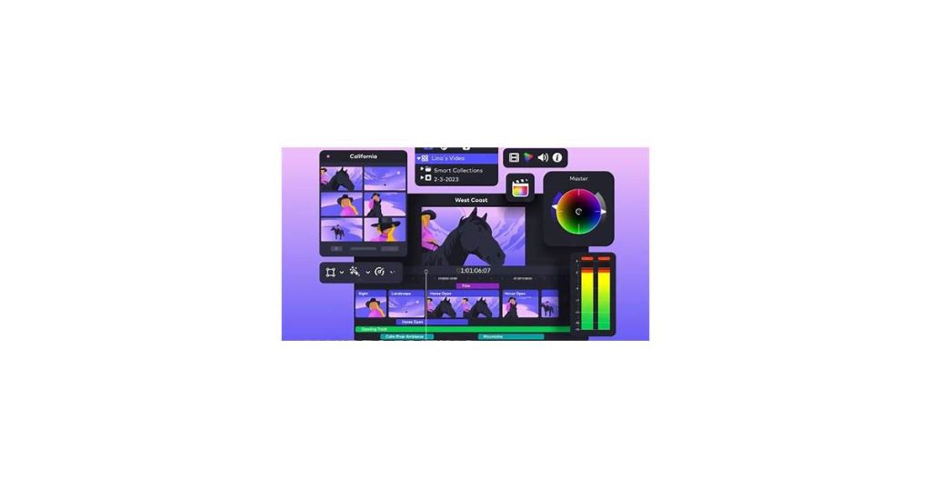 A modern AI video editing app interface on a computer screen