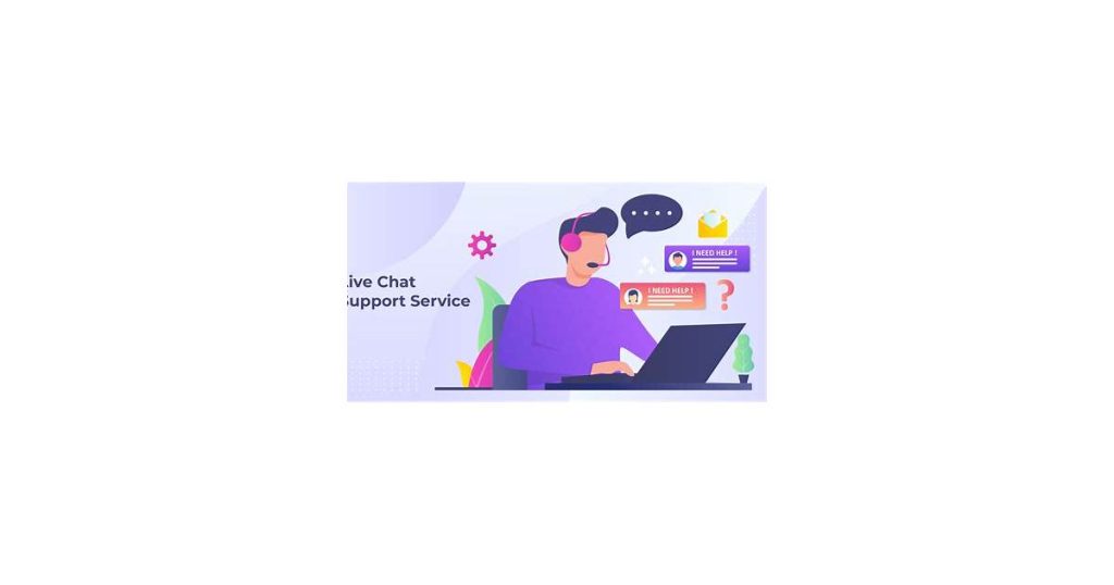 A customer service representative assisting a client via live chat.